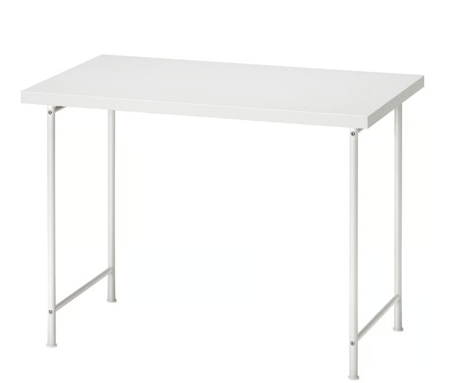 IKEA LINNMON / SPÄND desk, white, 100x60 cm, Ophalen, Gebruikt, IKEA, Computerbureau