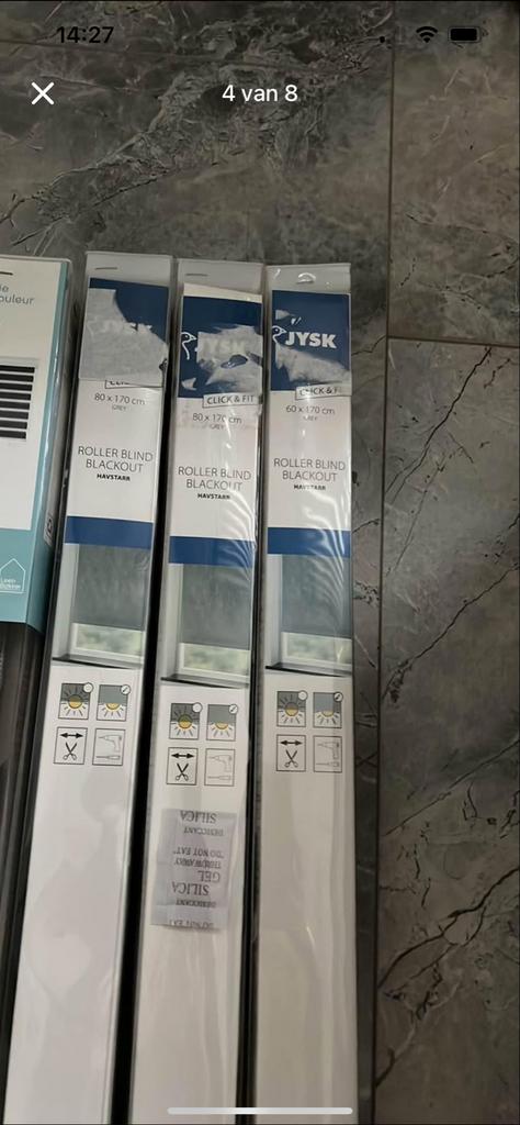 Diverse rolgordijnen - JYSK & Leen Bakker, Huis en Inrichting, Stoffering | Gordijnen en Lamellen, Wit, Nieuw, 150 tot 200 cm