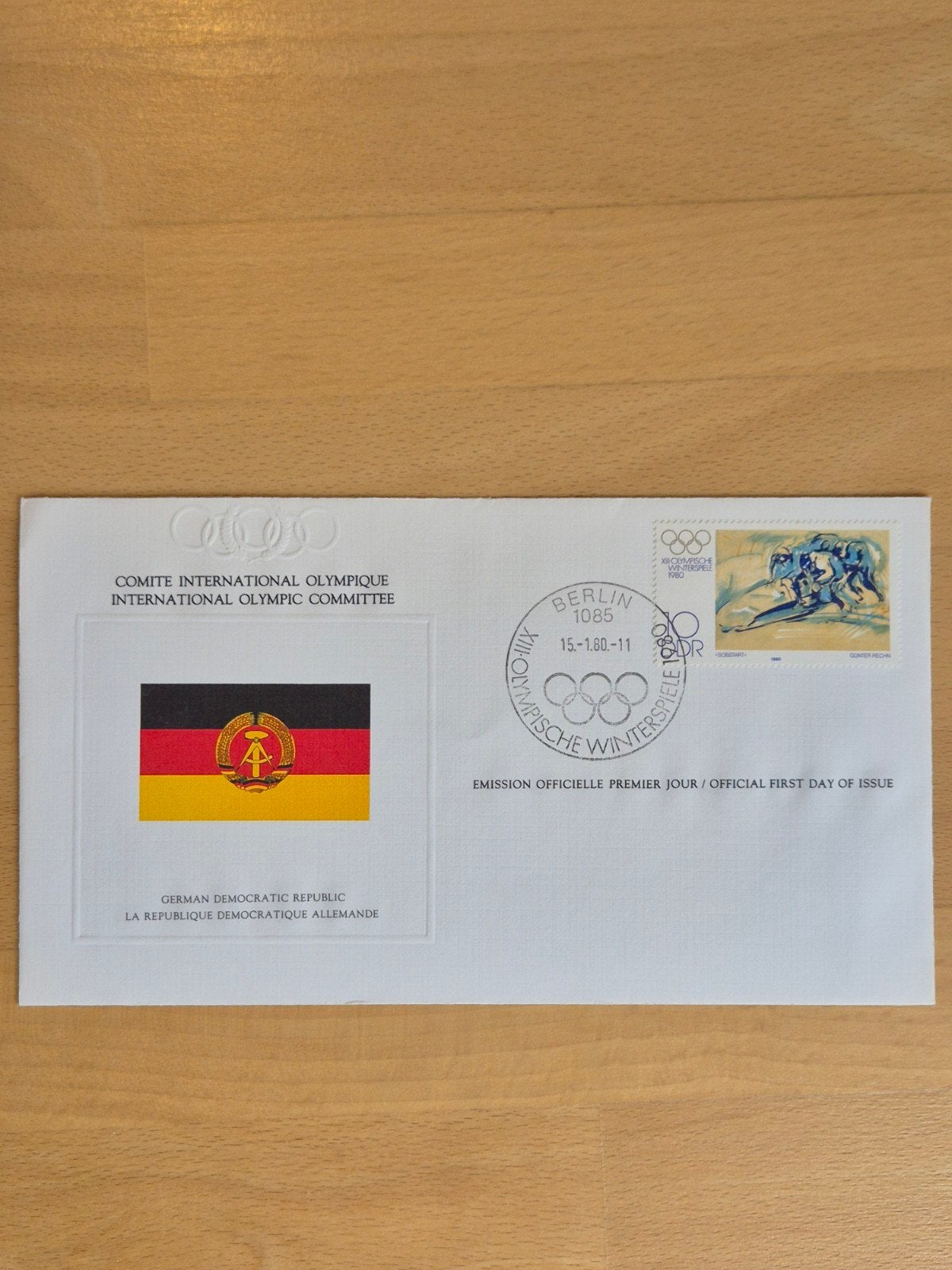 FDC 1980 Olympische Spelen Duitsland, Postzegels en Munten, Ophalen of Verzenden, Onbeschreven, Europa
