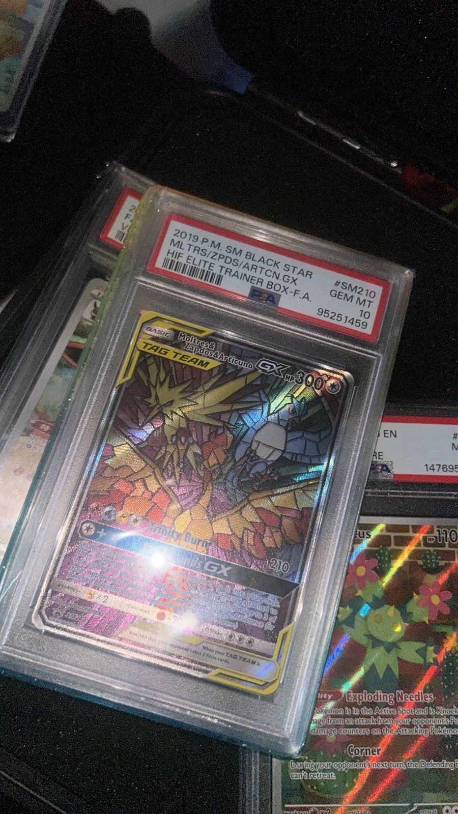 Pokémon Moltres & Zapdos & Articuno GX SM210 PSA 10, Ophalen, Nieuw, Losse kaart