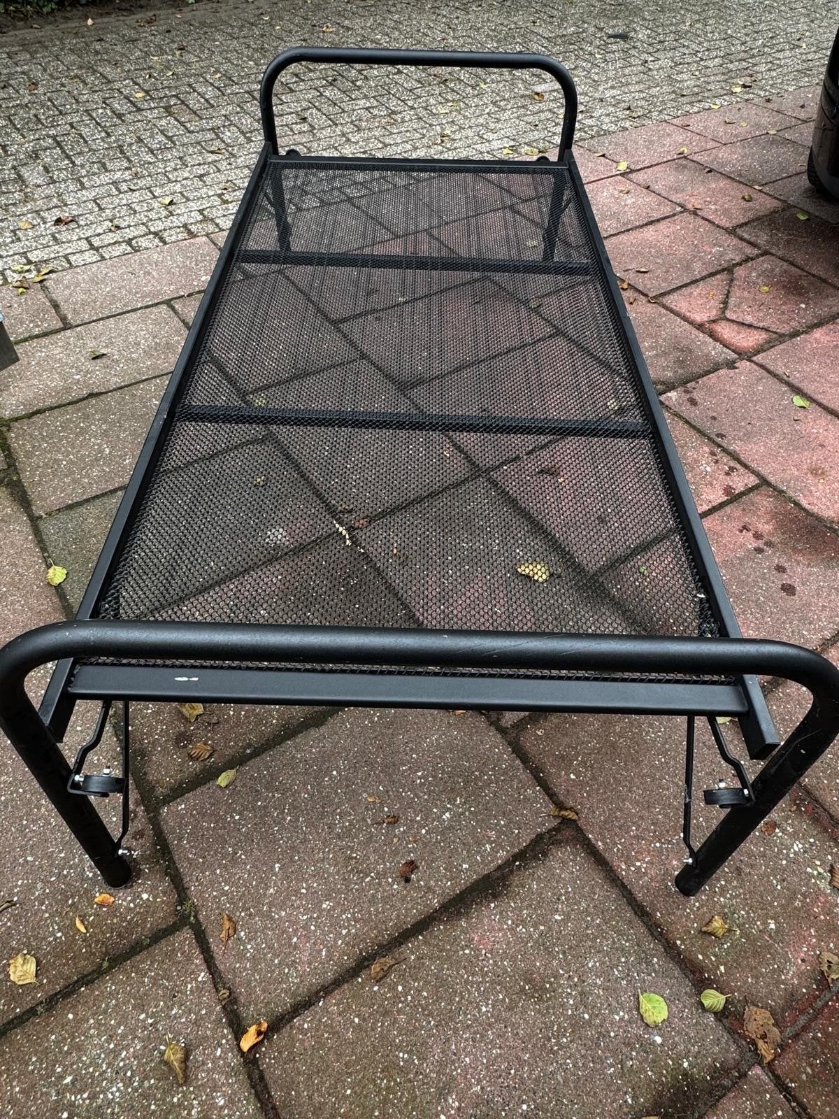 Spiraal opklapbed 200x90x40 cm - Boornzwaag (Fr), Huis en Inrichting, Slaapkamer | Bedden, Ophalen, Gebruikt, 90 cm, Eenpersoons