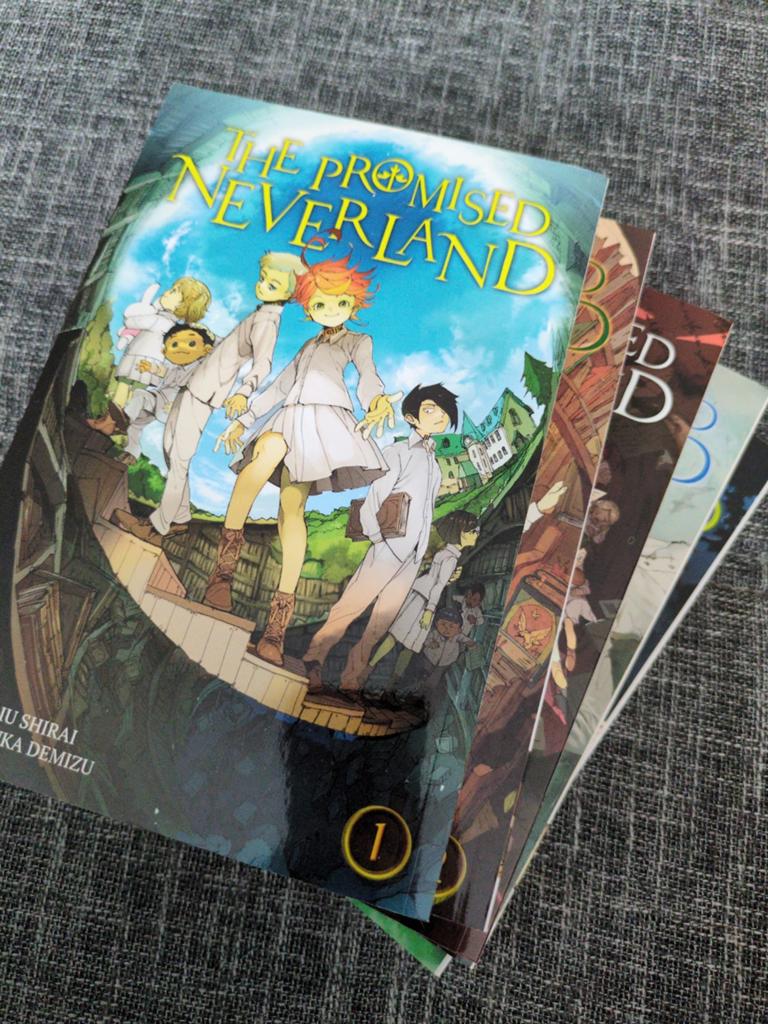The Promised Neverland Manga - Boeken 1-5, Boeken, Meerdere stripboeken, Ophalen of Verzenden, Zo goed als nieuw, Kaiu Shirai, Posuka Demizu