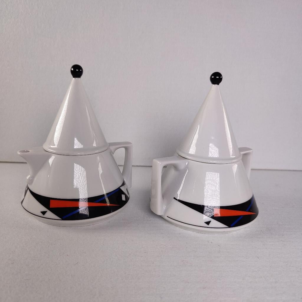 Tea for one | Theepot & suikerpot | J. Kronester | Bavaria, Gebruikt, Ophalen of Verzenden, Overige stijlen, Kop(pen) en/of Schotel(s)