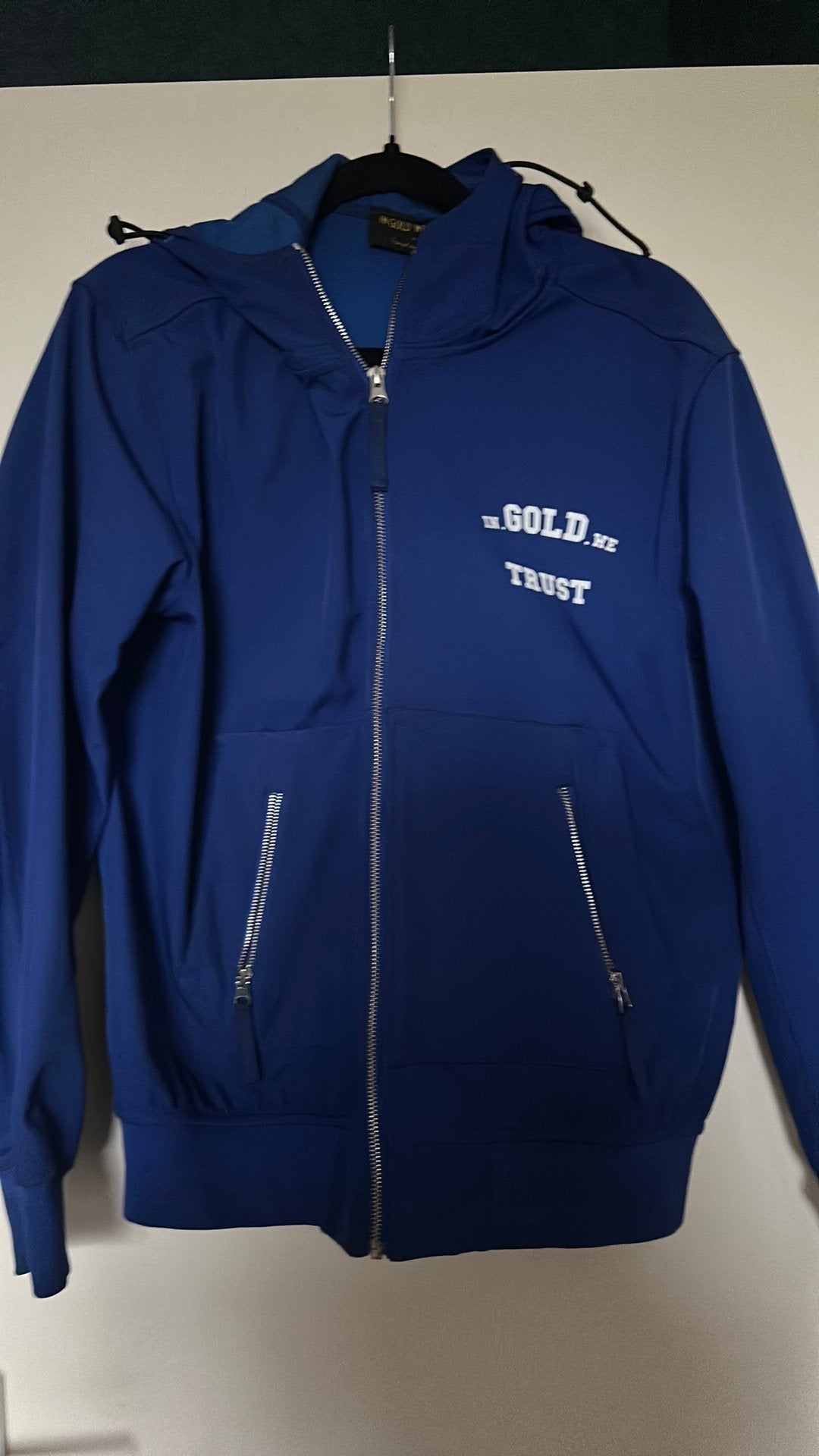 In gold we trust softshell maat s, Ophalen of Verzenden, Zo goed als nieuw, Maat 46 (S) of kleiner, Blauw