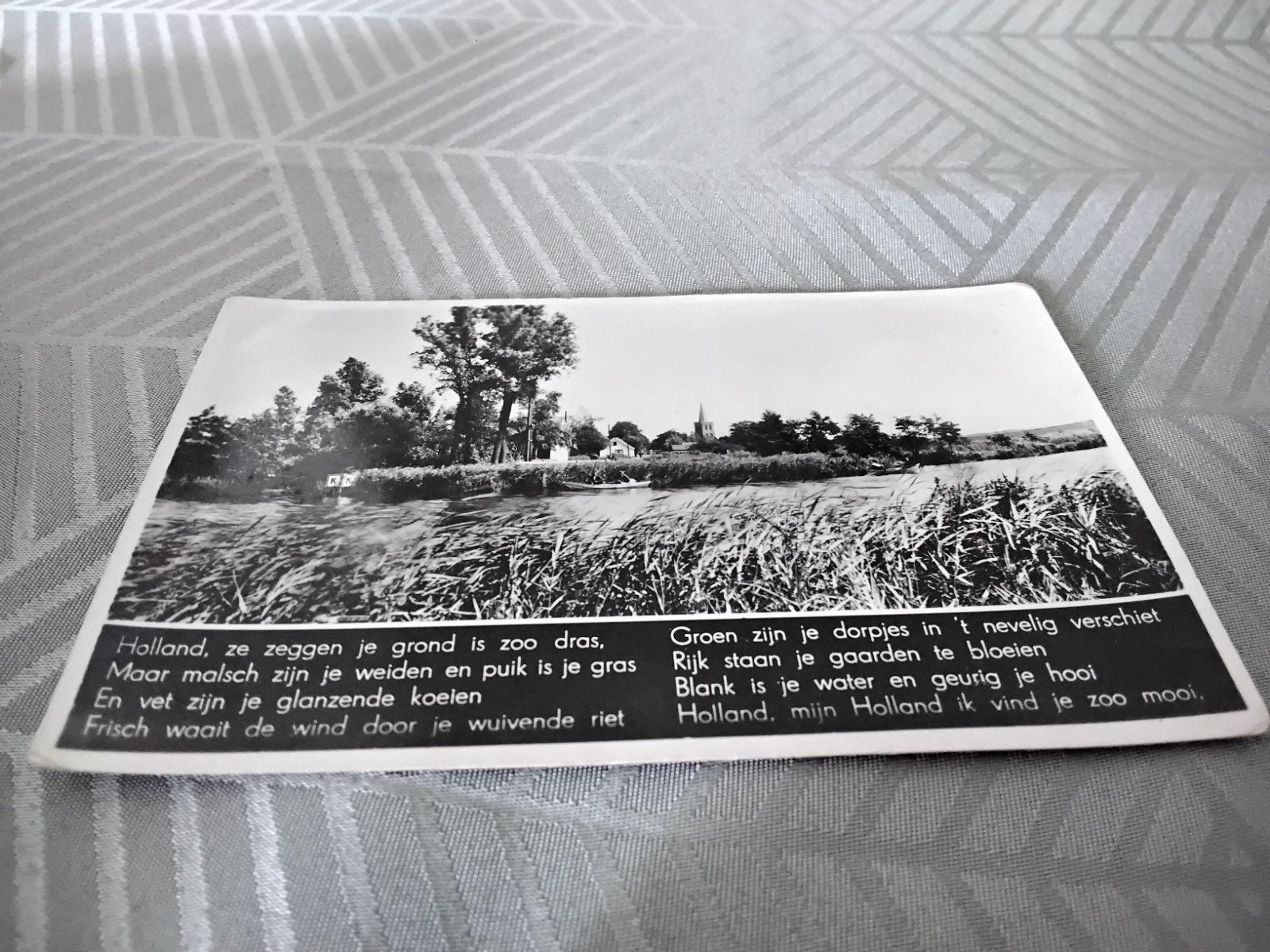 8 oude ansichtkaarten met tekst meeste op rijm, Verzamelen, Ophalen, 1940 tot 1960