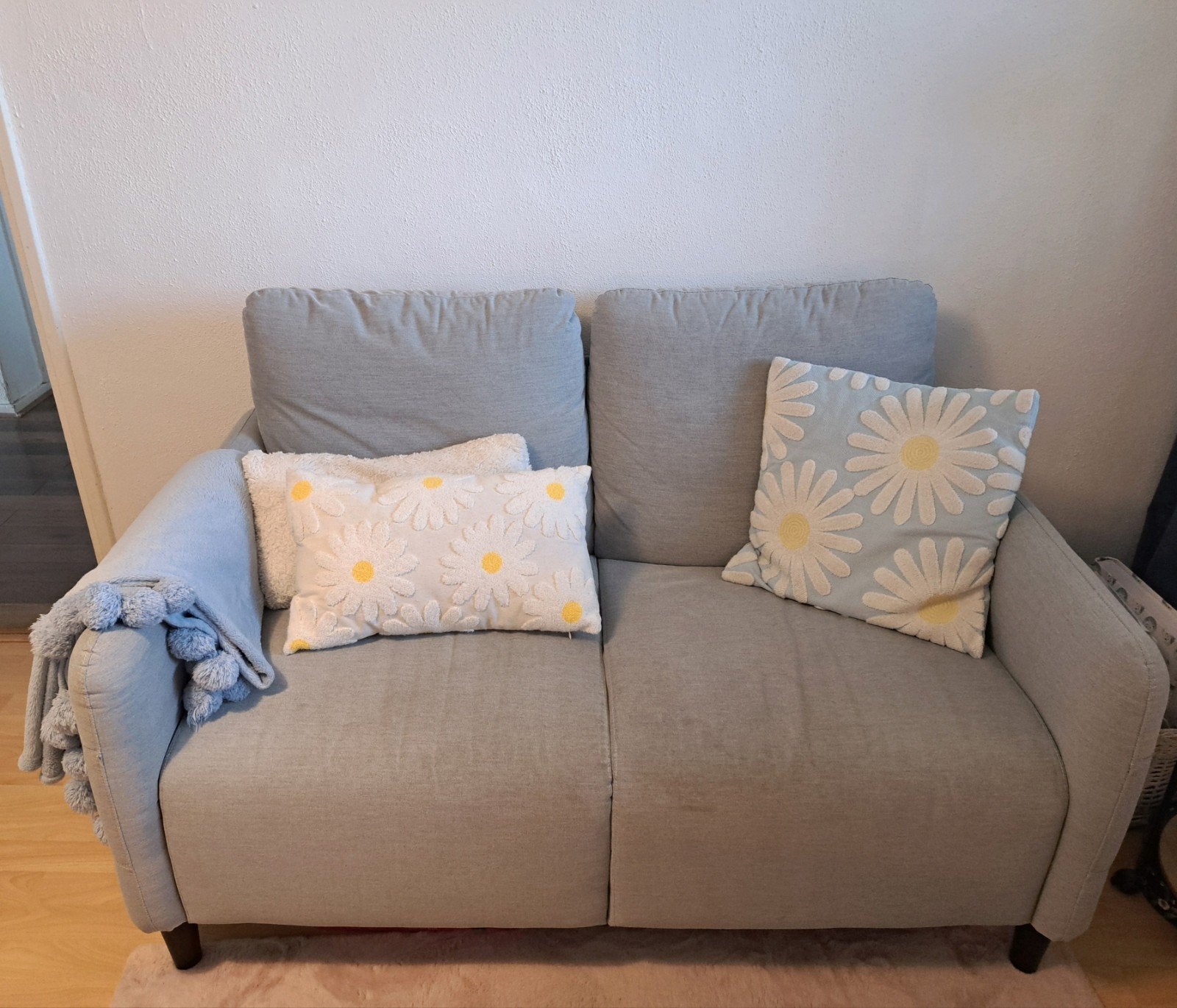 Licht grijze ikea bank, Ophalen, Minder dan 75 cm, Tweepersoons, Zo goed als nieuw