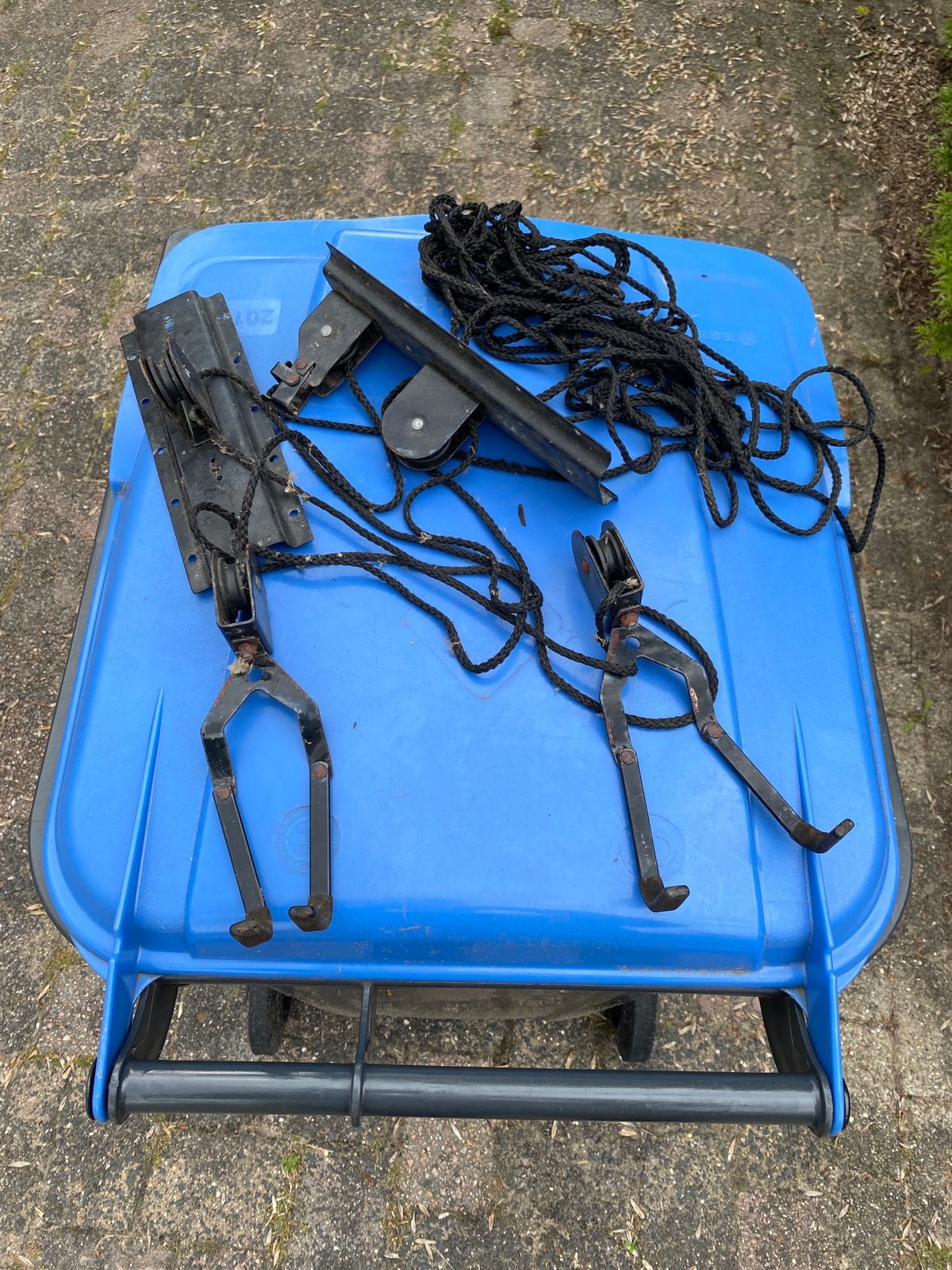 Fiets ophangsysteem, Ophalen, Gebruikt