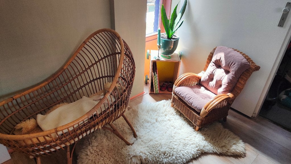 Rotan babybedje en rotan kinderstoel, Ophalen, Gebruikt, Overige typen