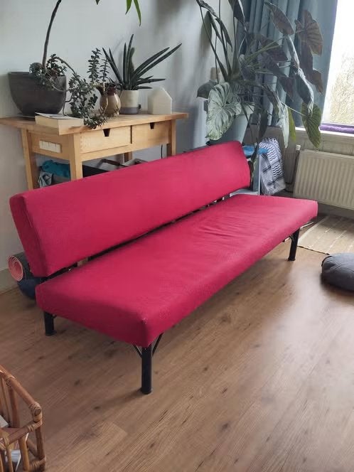 Vintage Dutch Originals Gispen Bank, Ophalen, Gebruikt, 150 tot 200 cm, Driepersoons