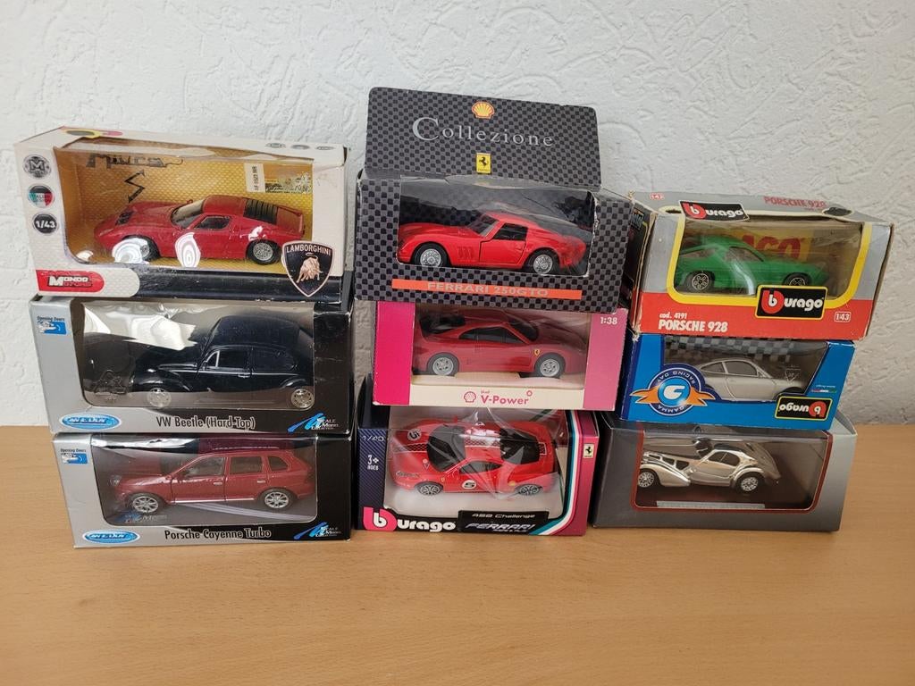 Collectie van 9 modelauto's - diverse merken en types, Ophalen of Verzenden, Zo goed als nieuw, Auto, Overige merken