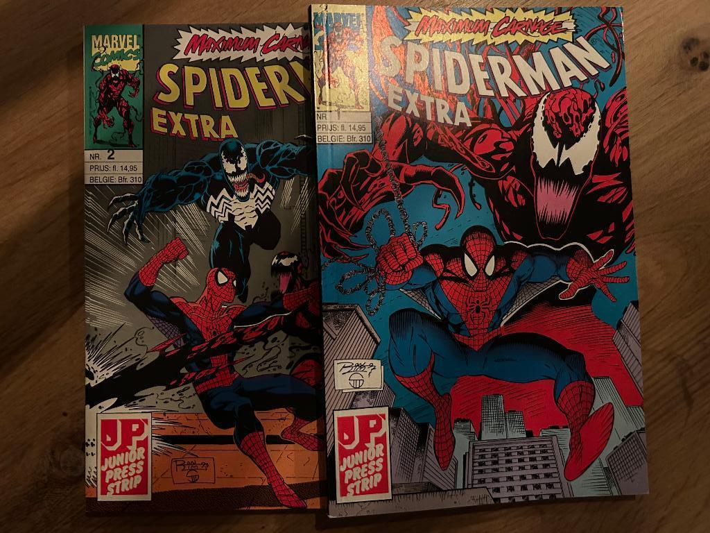 Te koop 2 Spiderman Extra comics, Amerika, Ophalen of Verzenden, Zo goed als nieuw, Meerdere comics