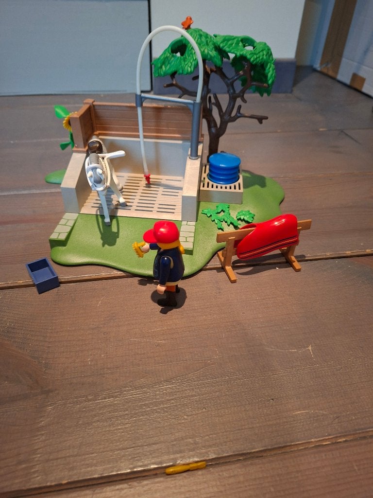 Playmobil    paarden wasplaats/ paaedenverzorging, Complete set, Overige typen, Ophalen of Verzenden, Zo goed als nieuw