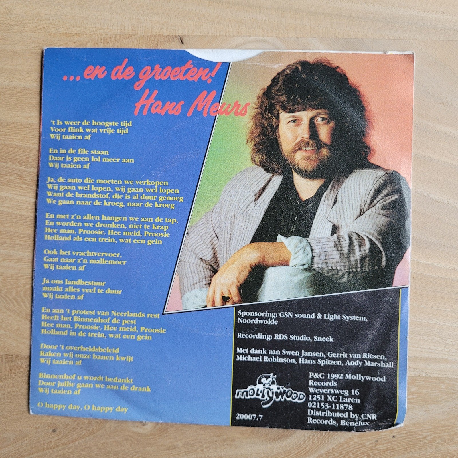 Hans Meurs - ...en de groeten! (Single), Ophalen of Verzenden, Gebruikt, Overige genres