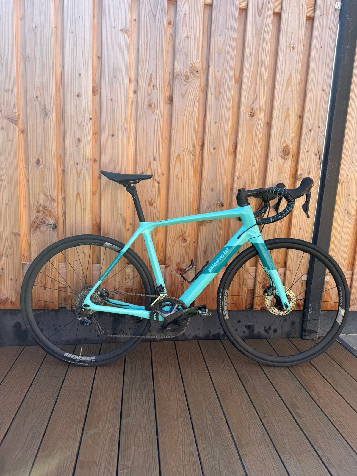 Bianchi racefiets, Fietsen en Brommers, Fietsen | Racefietsen, Carbon, Zo goed als nieuw, Meer dan 20 versnellingen, Schijfrem