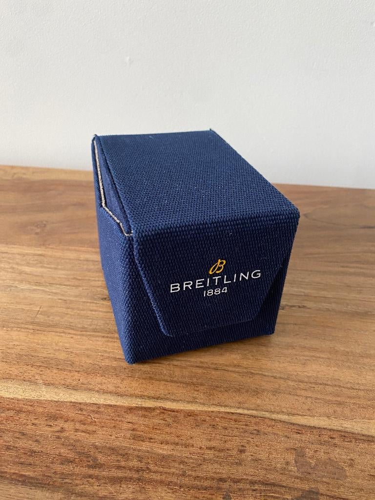 Breitling box blauw upcycled model, Ophalen, Zo goed als nieuw