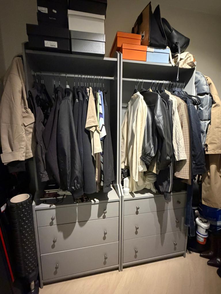3-Delig IKEA HAUGA (grijs), Ophalen, Gebruikt, 150 tot 200 cm, 25 tot 50 cm