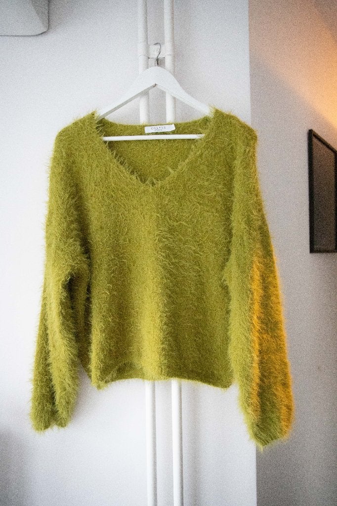 Groene fluffy/harige trui Costes Studio maat L, Maat 42/44 (L), Ophalen of Verzenden, Zo goed als nieuw, Costes