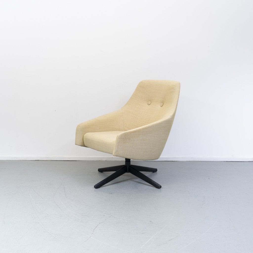 Montis Puk Low draaifauteuil - crême/vanille, Huis en Inrichting, Fauteuils, Niet ingevuld, Zo goed als nieuw, Niet ingevuld, Niet ingevuld