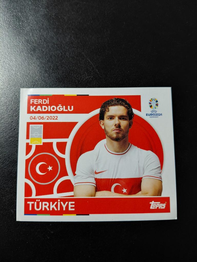 Ferdi kadioglu (turkije) topps ek 2024, Ophalen of Verzenden, Nieuw, Buitenlandse clubs, Poster, Plaatje of Sticker