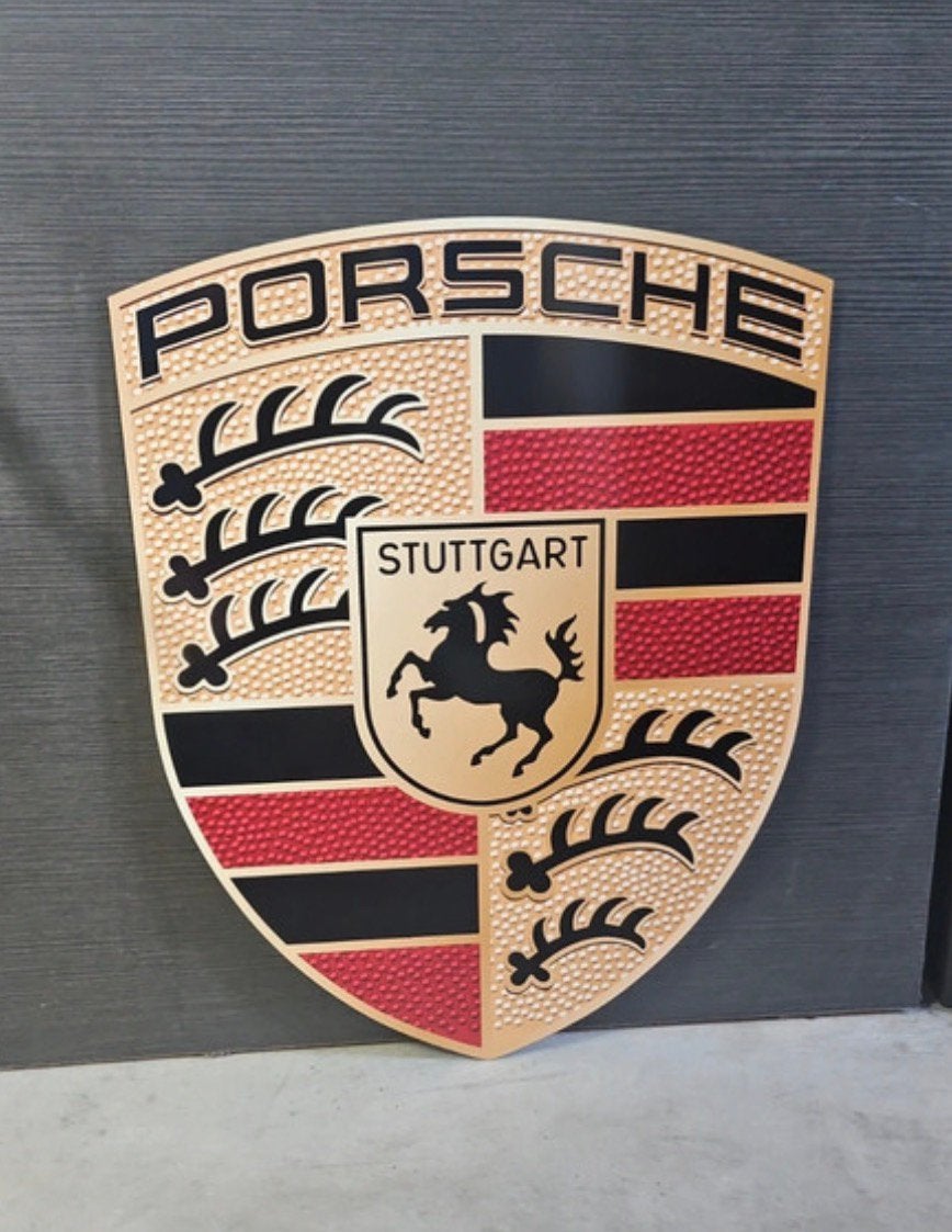 Porsche Wanddecoratie 77x56 Schild Embleem Bord Plaque Logo, Verzamelen, Verzenden, Nieuw, Auto's