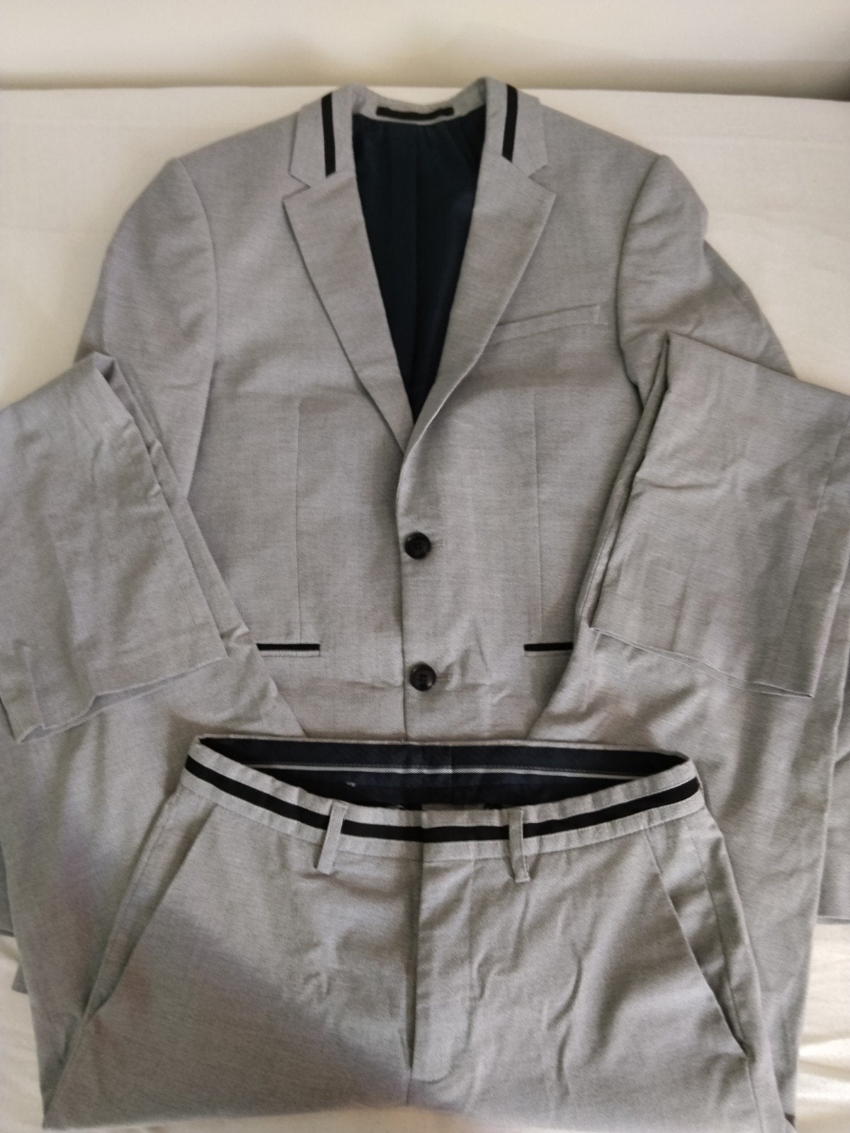 Angelo Litrico Slim Fit Pak - Grijs, Maat 42/44, Ophalen of Verzenden