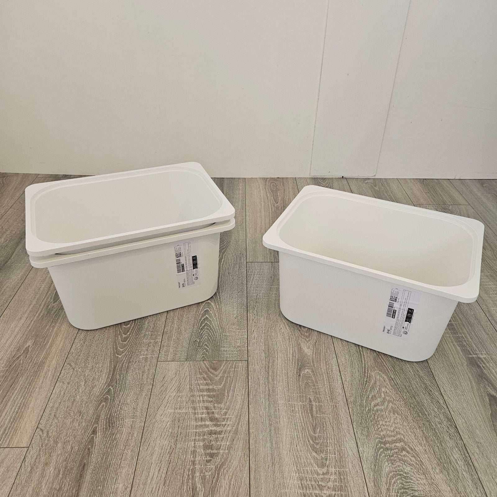 Set 3 x TROFAST opbergbakken nieuw,wit, 42x30x23 cm, Ophalen of Verzenden, Nieuw, Wit, Kunststof