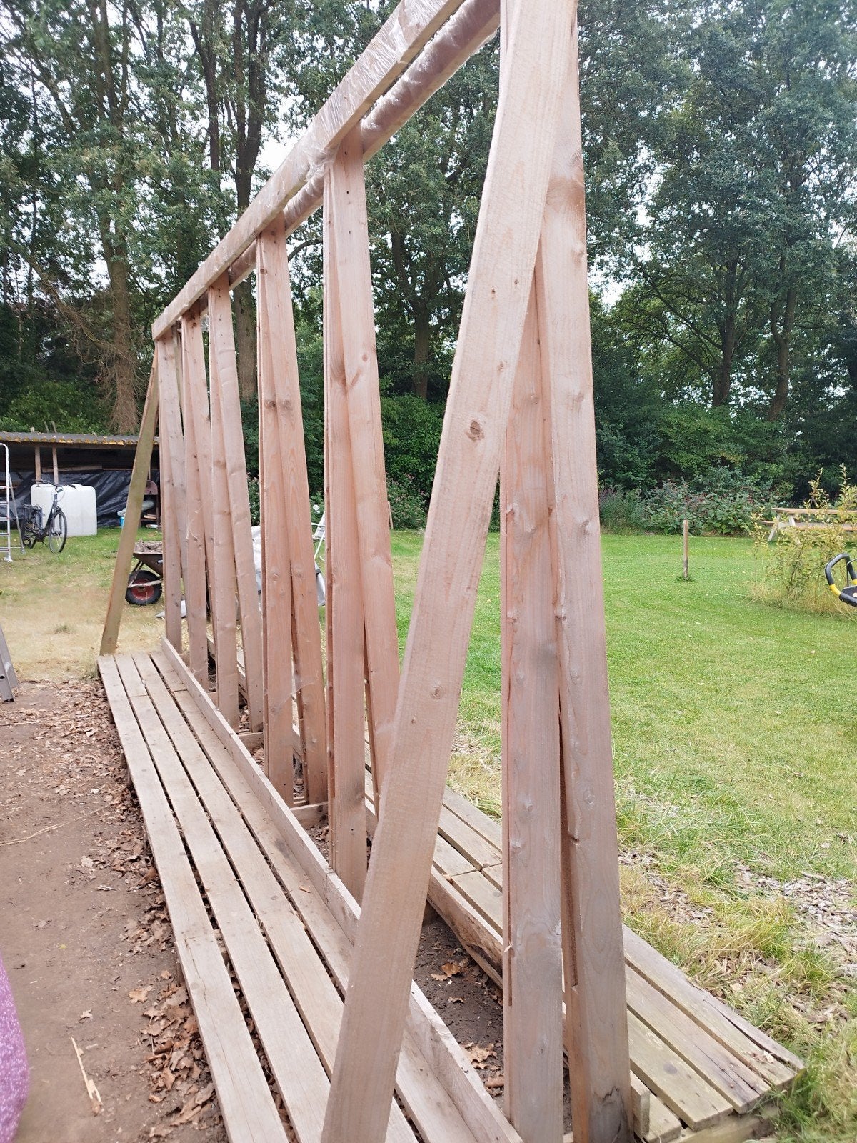 Houten kozijnbok voor transport of opslag, Ophalen, Gebruikt, 225 cm of meer, Overige typen
