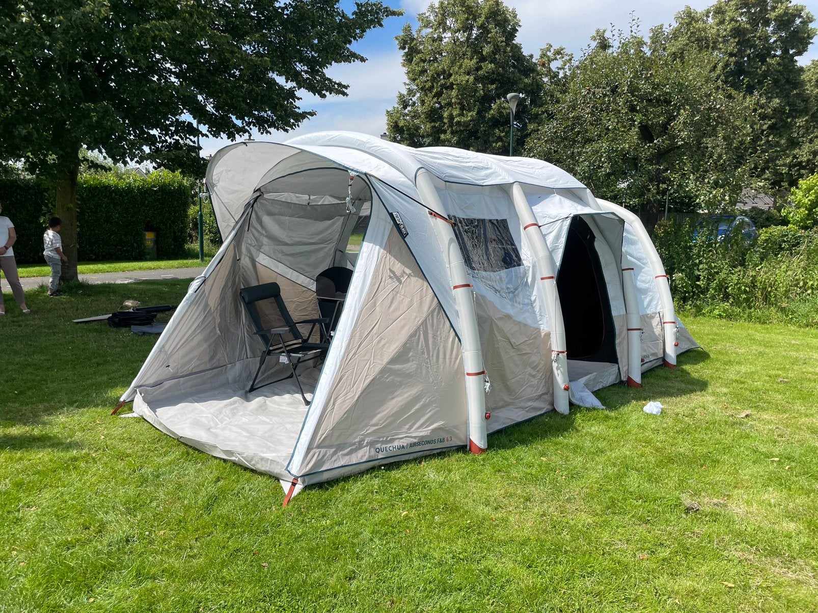 Quechua Air Seconds 6.3 Fresh & Black Opblaasbare tent, Caravans en Kamperen, Tenten, Ophalen, Zo goed als nieuw, Tot en met 6