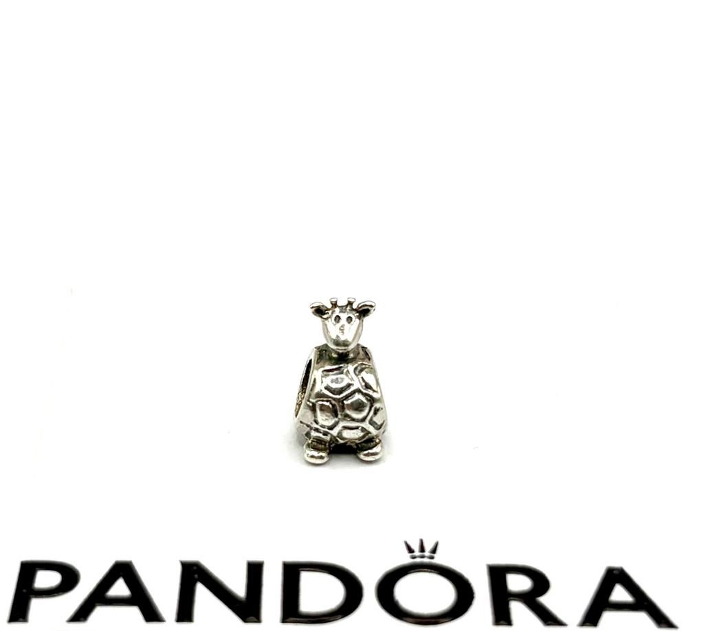 Pandora bedel Giraffe, Sieraden, Tassen en Uiterlijk, Bedels, Ophalen of Verzenden, Zo goed als nieuw, Zilver, Pandora