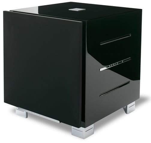 REL R-528 Subwoofer zwarte pianolak subwoofer, Subwoofer, Inclusief kabels, Zo goed als nieuw, Ophalen