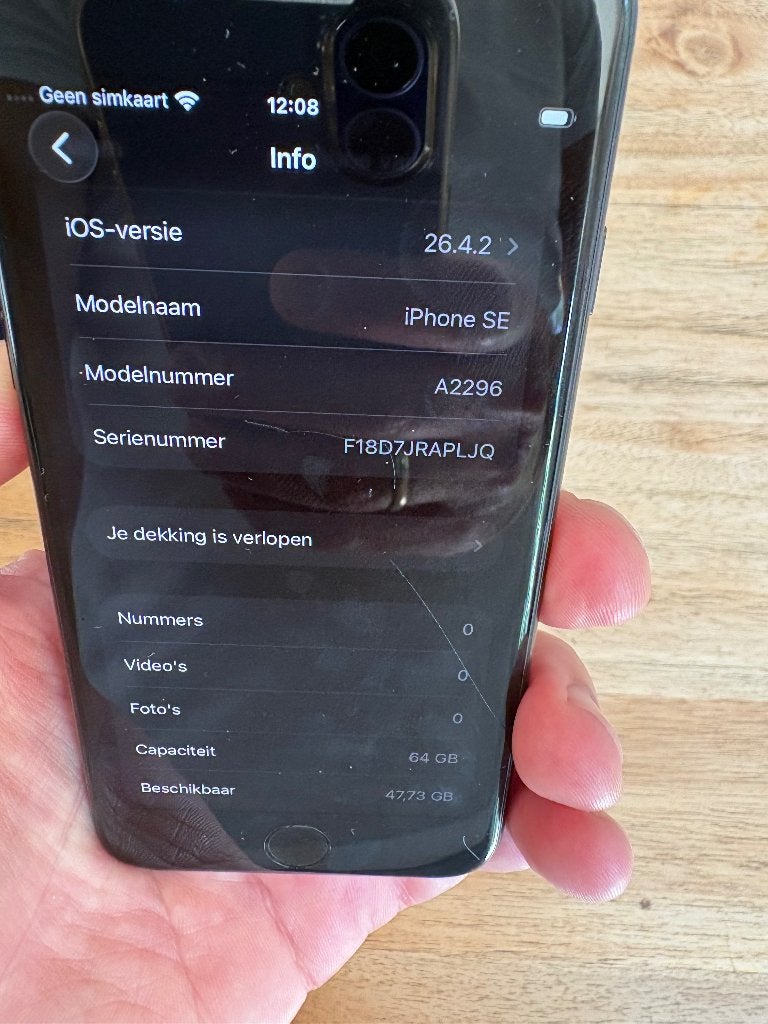 iPhone SE (2020), Gebruikt, Zwart, Ophalen of Verzenden, 64 GB