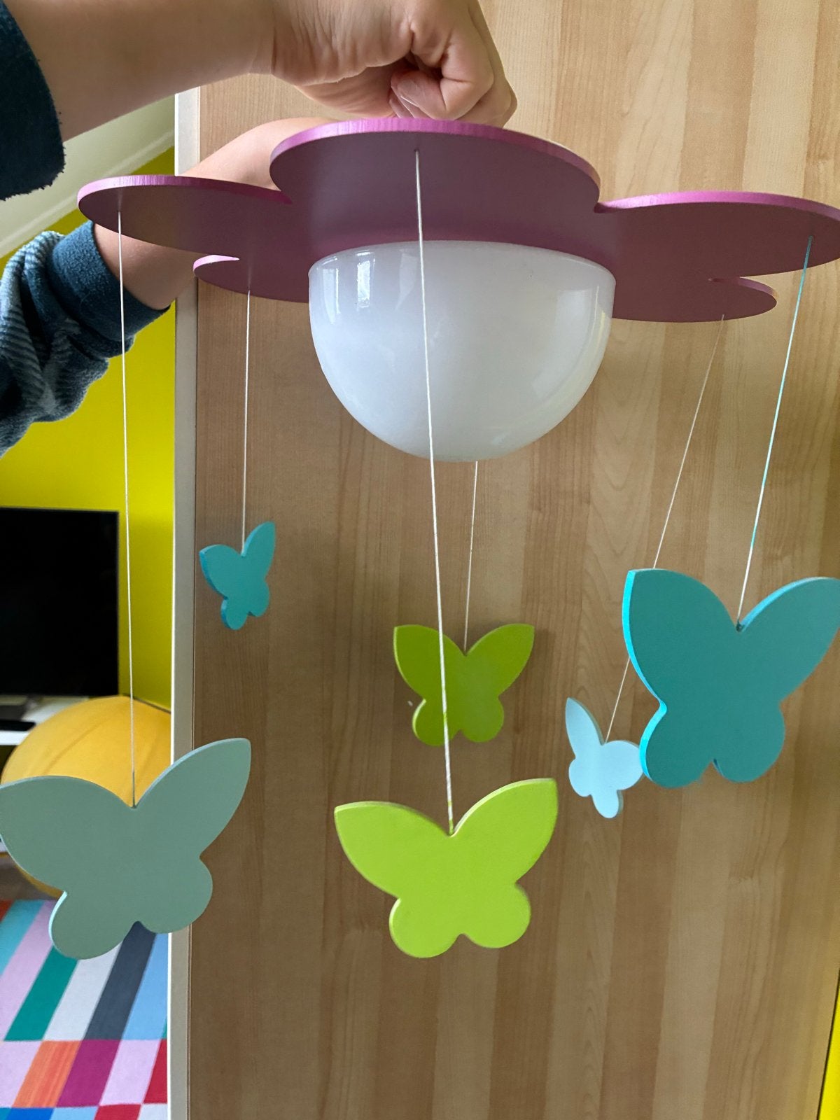 Philips kinderlamp met vlinders, Gebruikt, Philips, Meerkleurig, Ophalen of Verzenden