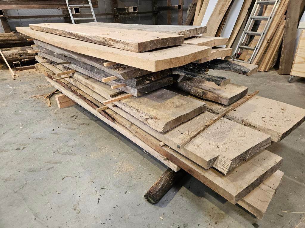 Schaaldelen eik en beuk restpartij, Ophalen, Nieuw, Plank, Minder dan 200 cm