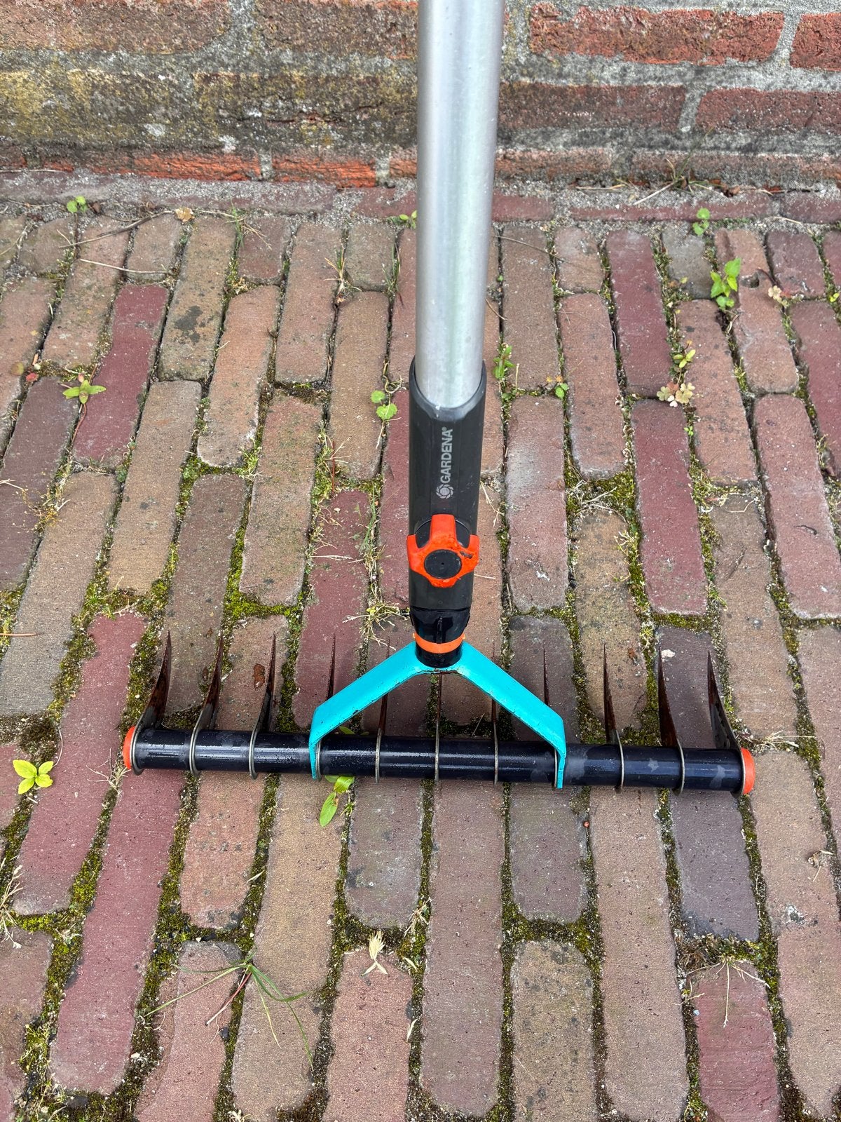 Gardena verticuteerhark met steel 180 cm, Ophalen, Gebruikt, Hark