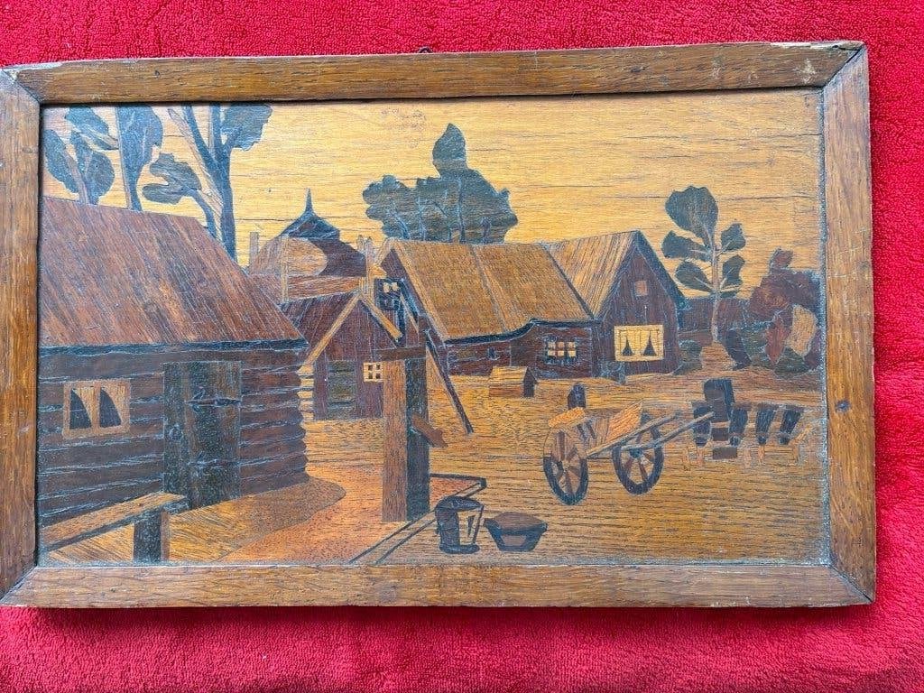 Houtfineer kunstwerk, Ophalen