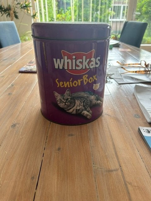 groot Whiskas blik, Ophalen of Verzenden, Vee