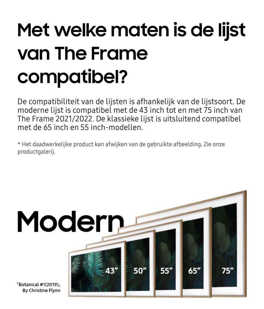WISSELLIJST Samsung The Frame TV - wit - 50 inch, Audio, Tv en Foto, Televisie-accessoires, Ophalen of Verzenden, Zo goed als nieuw