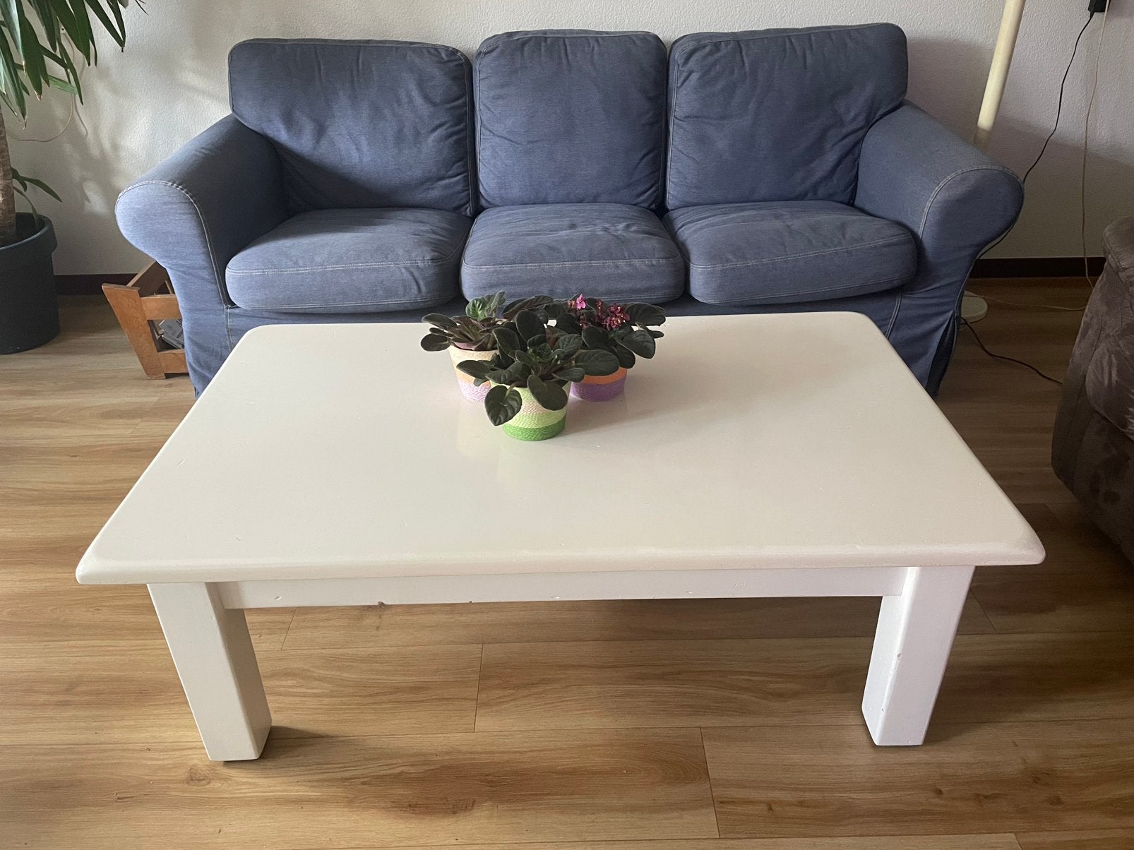 3 zitsbank Ikea jeans blauw + extra hoezen schots ruit, Huis en Inrichting, Banken | Bankstellen, Ophalen, Gebruikt, 75 tot 100 cm