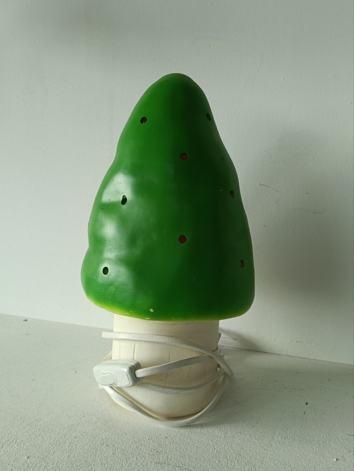 Vintage Heico paddenstoel lamp zonder stekker, Met schakelaar, Overige merken, Gebruikt, Kunststof