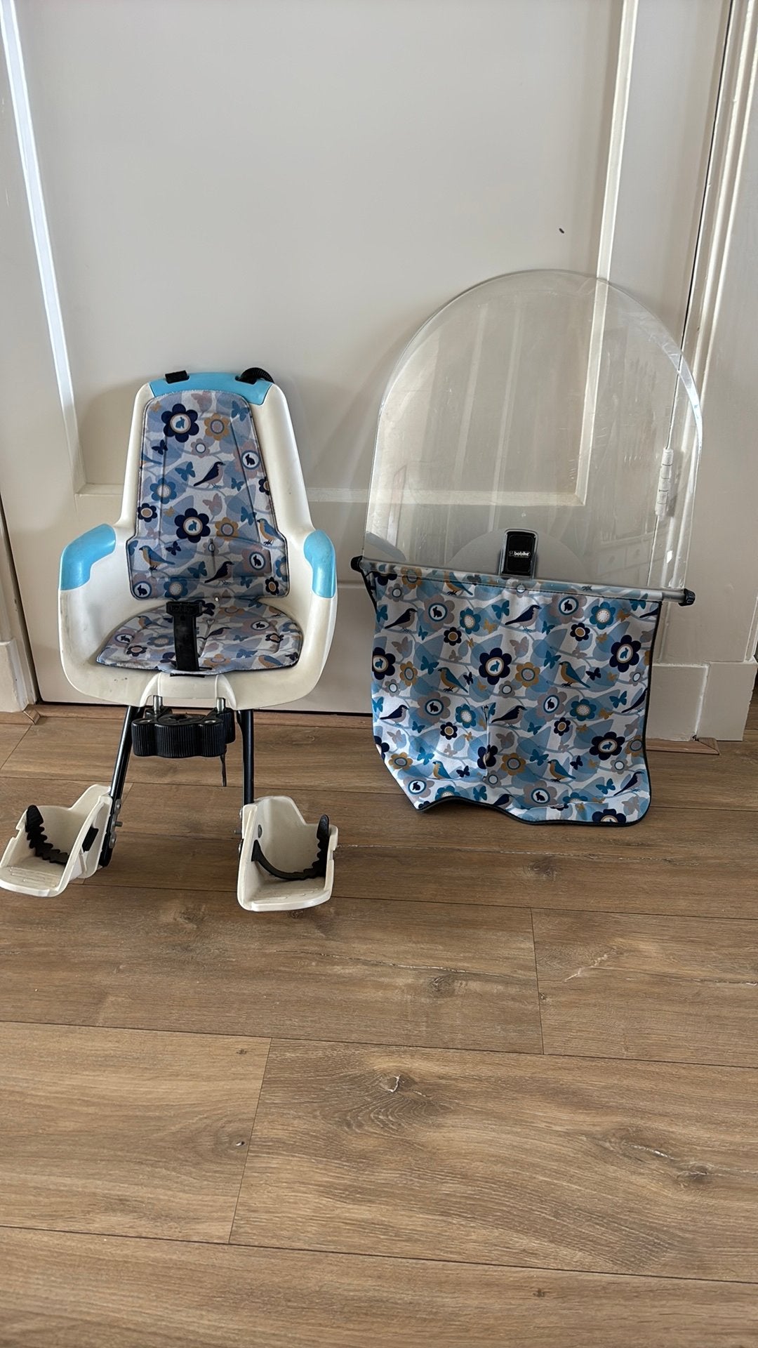 Kinderstoeltje fiets, Ophalen, Gebruikt, Voorzitje, Voetsteuntjes