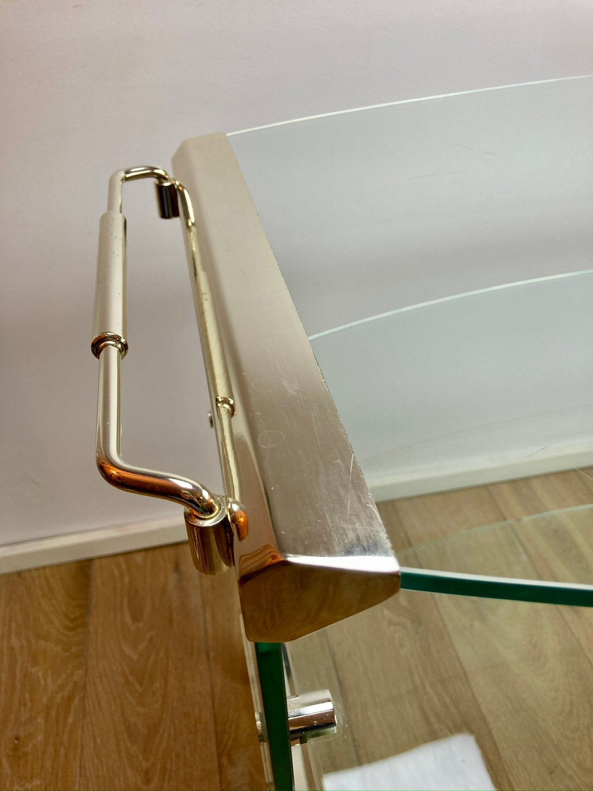 Serveerwagen/audiomeubel/bijzettafel Gallotti & Radice, Huis en Inrichting, Ophalen, Gebruikt, 50 tot 100 cm, Glas