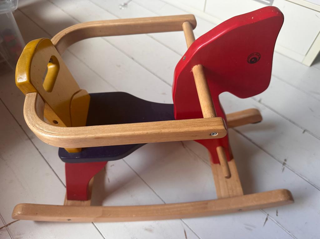 Houten hobbelpaard voor kinderen, Kinderen en Baby's, Speelgoed | Hobbelfiguren, Ophalen, Gebruikt