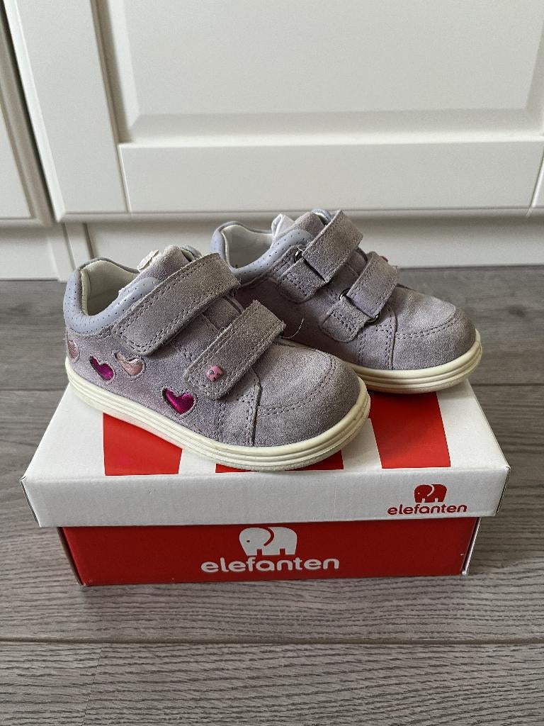 Elefanten schoen leder lila maat 21, Meisje, Ophalen of Verzenden, Gebruikt, Schoentjes