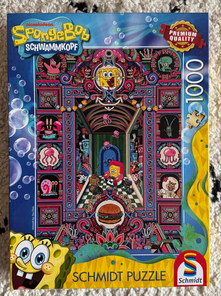 Spongebob puzzel 1000 stukjes, Ophalen of Verzenden, 500 t/m 1500 stukjes, Zo goed als nieuw, Legpuzzel