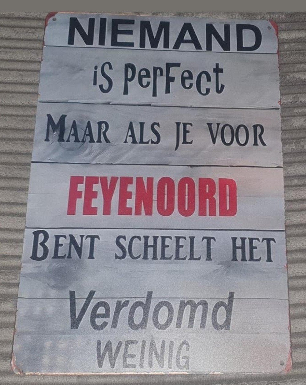 Feyenoord wandbord van 30x20 cm, perfect voor de man cave, Ophalen of Verzenden, Nieuw, Feyenoord, Overige typen