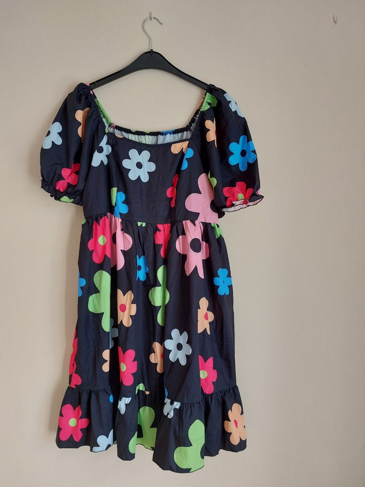 Bloemenjurk, Kleding | Dames, Ophalen of Verzenden, Zo goed als nieuw, Maat 46/48 (XL) of groter, Carnaval