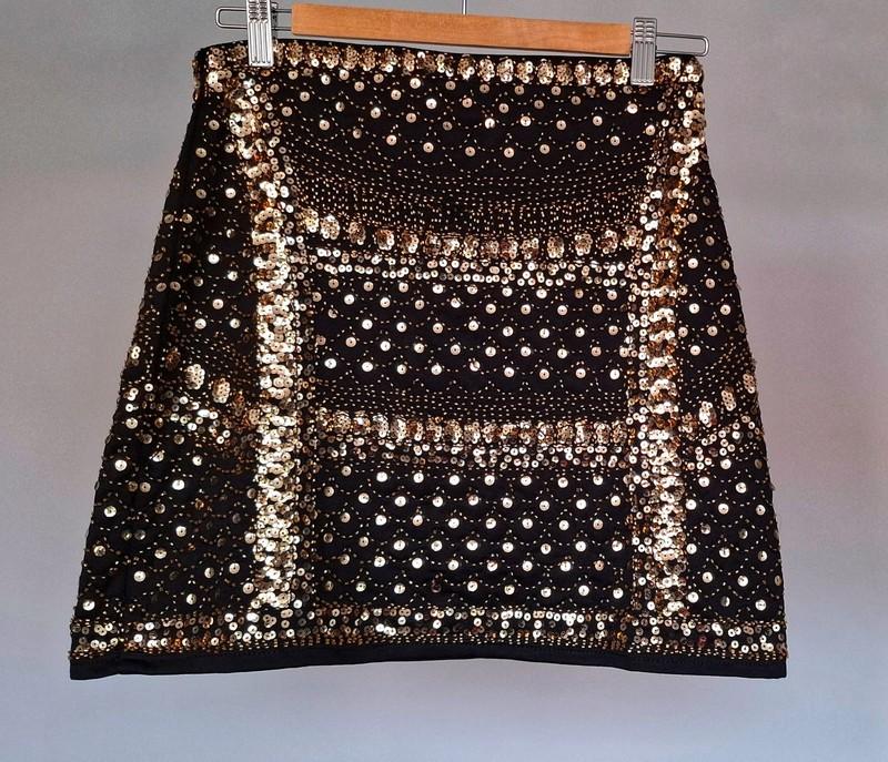 NIEUW! Prachtig Rokje | Goud en Zilver pailletten, Kleding | Dames, Rokken, Zwart, Nieuw, Ophalen of Verzenden, Maat 36 (S)