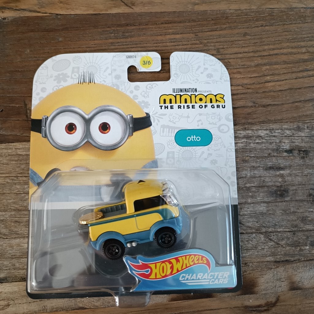 hot wheels minions otto character cars, Ophalen of Verzenden, Nieuw, Auto