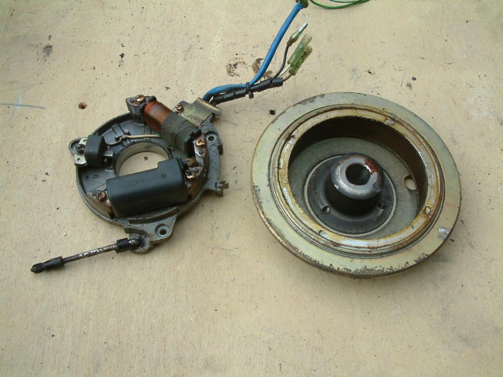 vliegwiel met elektronica Yamaha 6 en 8 PK 2 takt, Watersport en Boten, Bootonderdelen, Ophalen, Gebruikt, Motor en Techniek, Motorboot