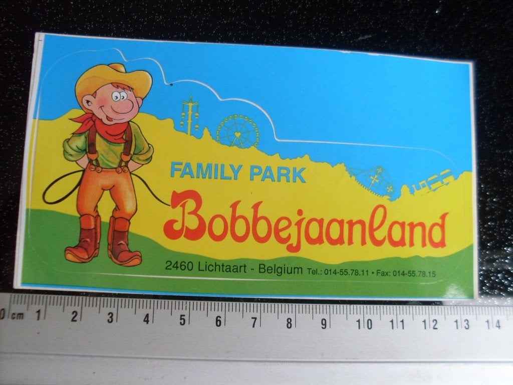sticker family park Bobbejaanland lichtaart belgium, Verzenden, Zo goed als nieuw, Bedrijf of Vereniging